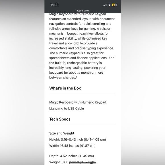Apple Magic Keyboard NWT - Picture 7 of 7